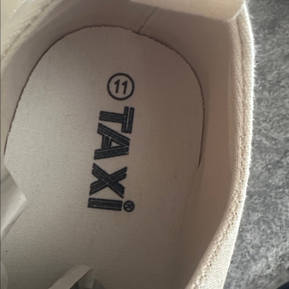 Cream Platform Taxi Sneakers - Picture 2 of 4